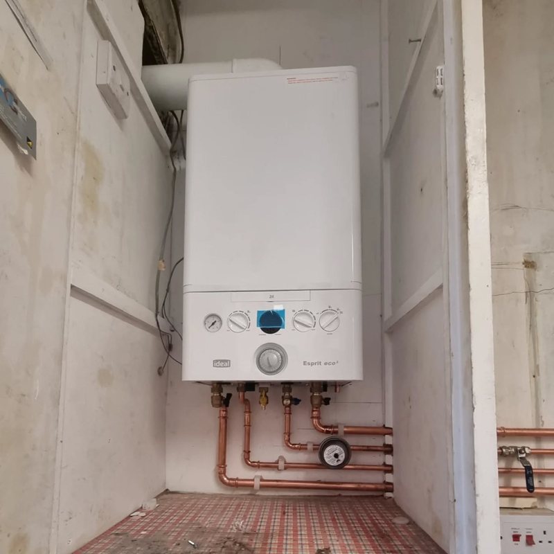 Fireplace after boiler conversion